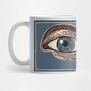 Engraved Eye Study in Color Mug